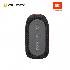 JBL Go 3 Portable Waterproof Speaker – Black and Orange (050036377966)