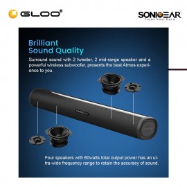 SonicGear STUDIOBAR 600HD AirBass SoundBar SubWoofer 8886411933814