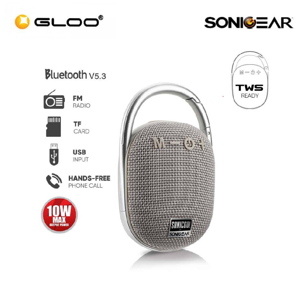 SonicGear SONICGO! Clipz - Grey 8886411910242