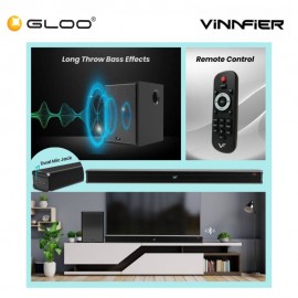 Vinnfier Hyperbar 505 BTRW Wireless Soundbar with Wireless Sub Woofer