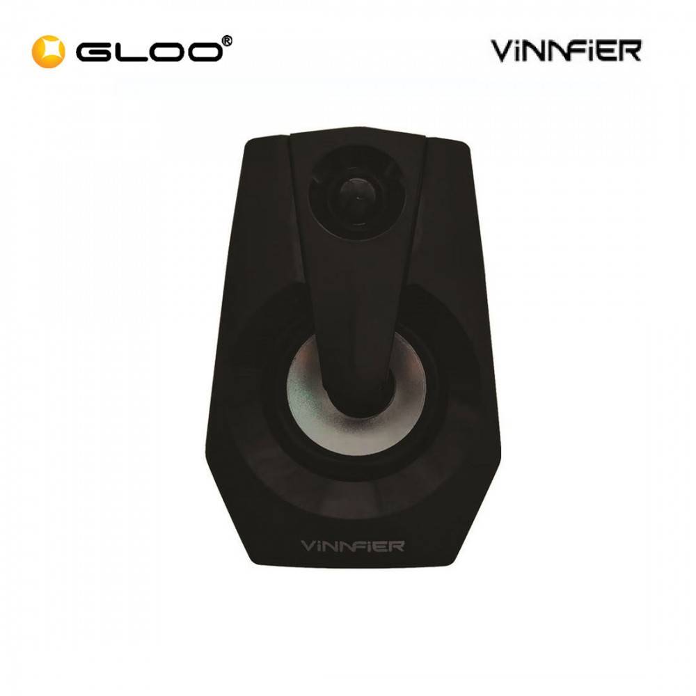 VINNFIER ICON 808BTR USB Portable Speaker with 7 Modes LED Lights, 2.0 Bluetooth Speaker Black