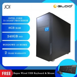JOI PC 1100 (i3-10105F/8GB/256GB SSD/GT 1030 2GB/W10H) Free Combo Wired Keyboard+Mouse