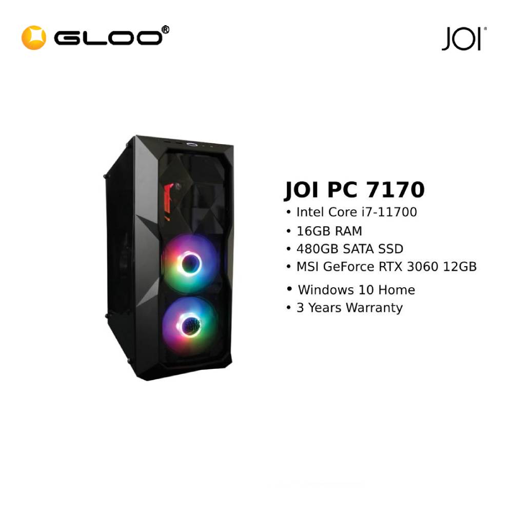 JOI PC 7170 (i7-11700/16GB/480GB SSD/RTX 3060 12GB/W10H)