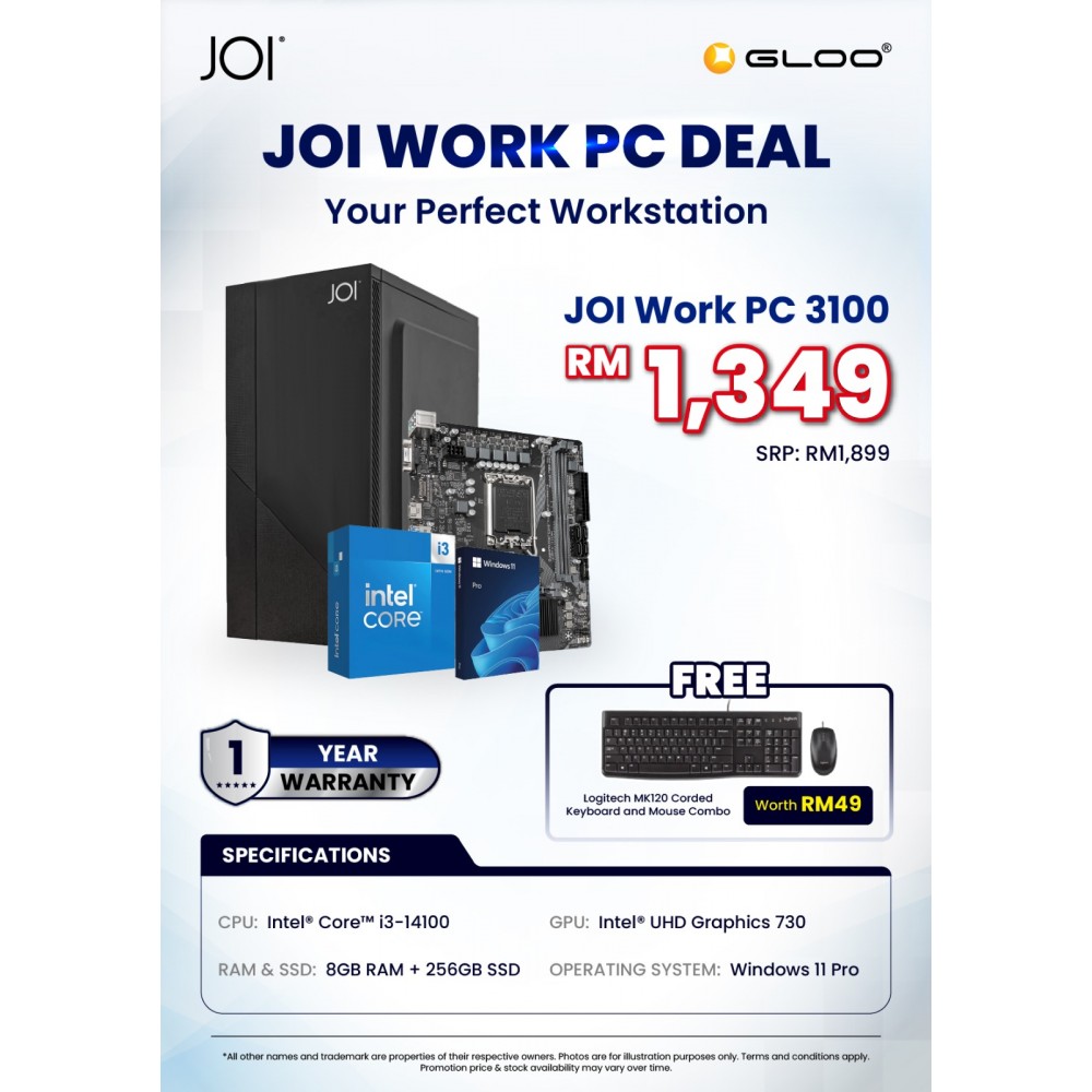 JOI Work PC 7170 (Intel® Core™ i7-11700/8GB RAM/256GB SSD/W11P)
