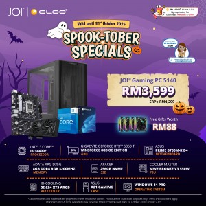 JOI Gaming PC 5140 (Intel core I5-14400F/8GB RAM/256GB SSD/RTX5060TI/W11P)