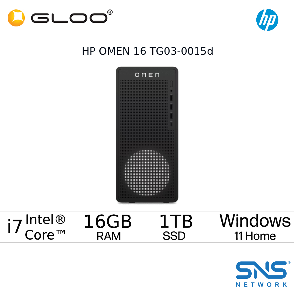 HP OMEN 16 TG03-0015d Gaming Desktop (Intel® Core™ i7-14700F | 16GB RAM | 1TB SSD | NVIDIA® GeForce RTX™ 5060 Ti | Windows 11 Home)