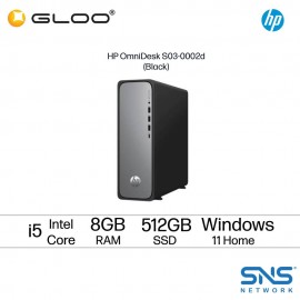 HP OmniDesk S03-0002d Slim Dekstop PC (Intel Core i5-14400 | 8GB RAM | 512GB SSD | Integrated Graphics | Windows 11 Home | Preinstalled with Microsoft Office Home 2024 + Microsoft 365 Basic)