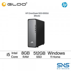 HP OmniDesk S03-0002d Slim Dekstop PC (Intel Core i5-14400 | 8GB RAM | 512GB SSD | Integrated Graphics | Windows 11 Home | Preinstalled with Microsoft Office Home 2024 + Microsoft 365 Basic)