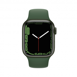 Apple Watch Series 7 GPS, 41mm Green Aluminium Case with Clover Sport Band MKN03ZP/A