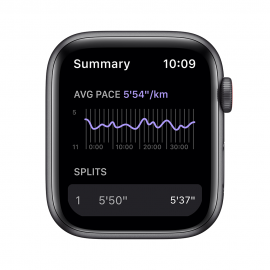 [2021] Apple Watch Nike SE GPS, 44mm Space Grey Aluminium Case with Anthracite/Black Nike Sport Band