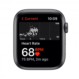 [2021] Apple Watch Nike SE GPS, 44mm Space Grey Aluminium Case with Anthracite/Black Nike Sport Band