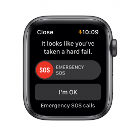 [2021] Apple Watch Nike SE GPS, 44mm Space Grey Aluminium Case with Anthracite/Black Nike Sport Band