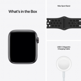 [2021] Apple Watch Nike SE GPS, 44mm Space Grey Aluminium Case with Anthracite/Black Nike Sport Band