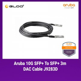 Aruba 10G SFP+ to SFP+ 3m DAC Cable - J9283D