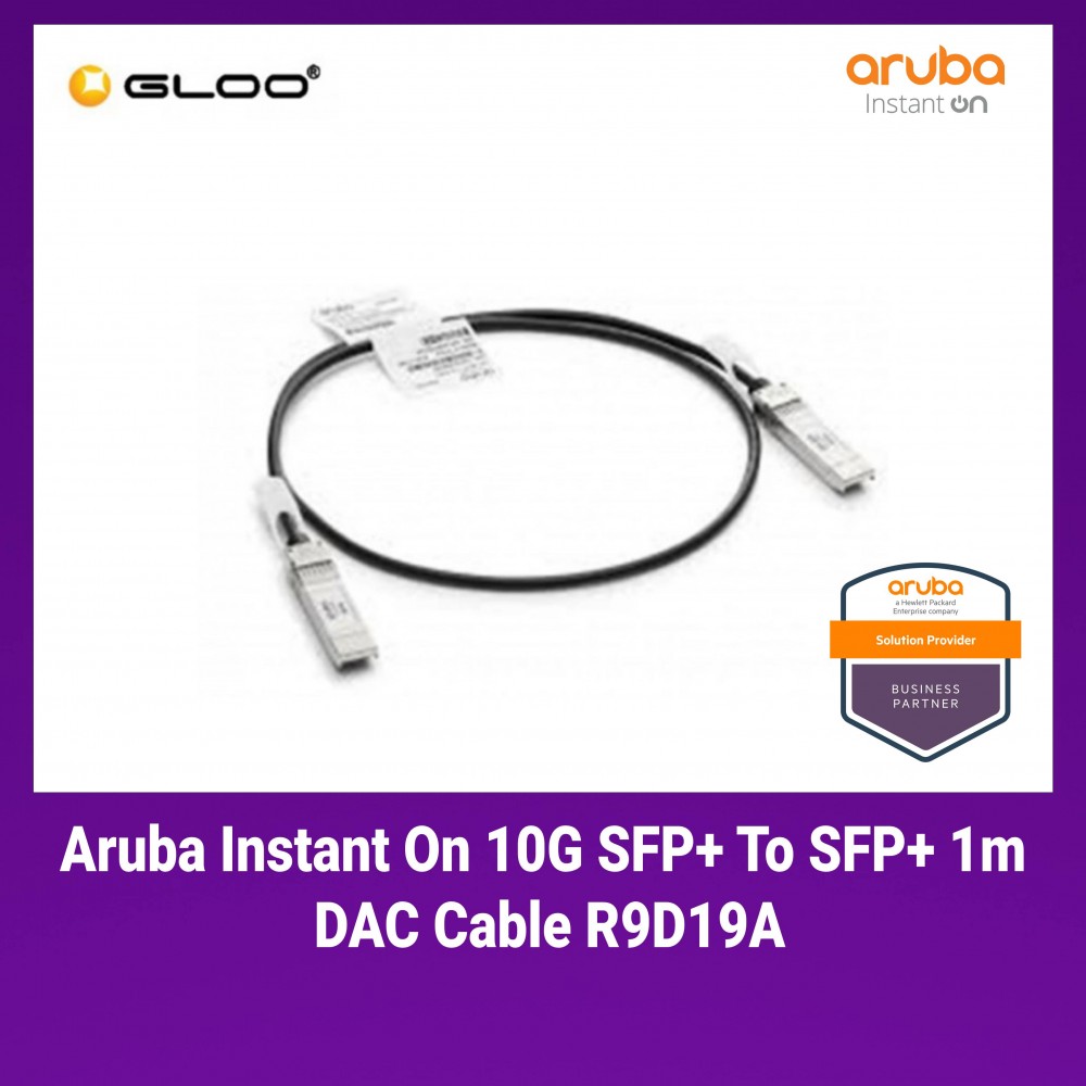[PREORDER] Aruba Instant On 10G SFP+ to SFP+ 1m DAC Cable - R9D19A