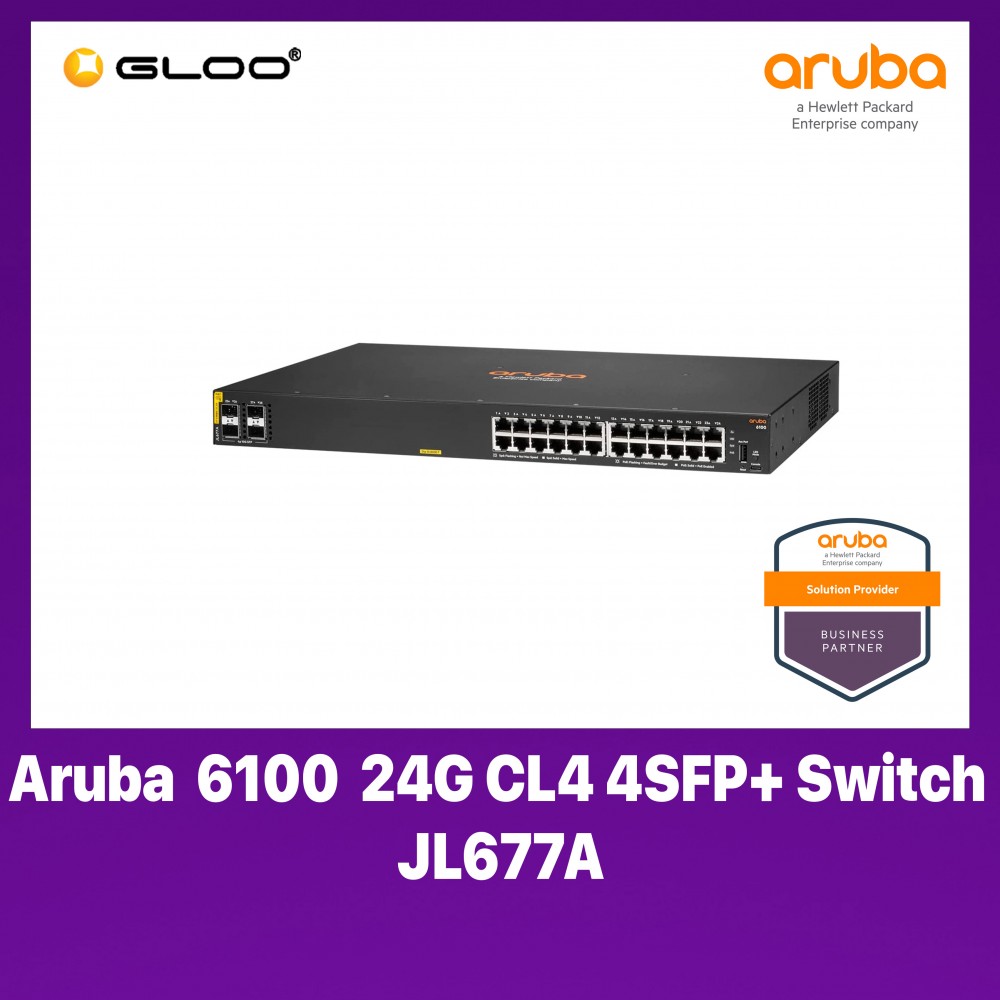 Aruba 6100 24G CL4 4SFP+ Switch - JL677A