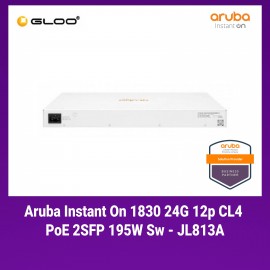 Aruba Instant On 1830 24G 12p CL4 PoE 2SFP 195W Switch - JL813A