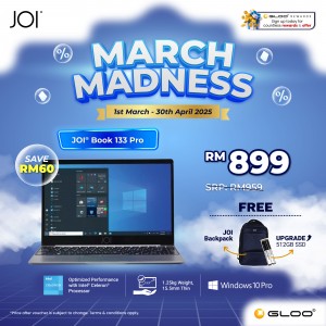 JOI Book 133 Pro Notebook (Celeron N4120,4GB,128GB eMMC,13.3''FHD,W10,GRY)