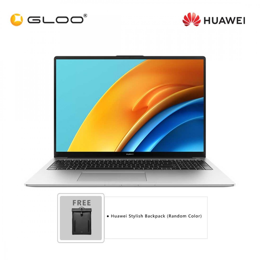 Huawei Matebook D16 (12thgen 12450H,16GB,512GB SSD,16 inches, Win11, H &S) 53013DGH FREE Huawei Stylish Backpack