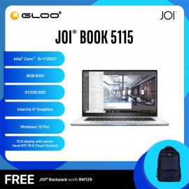 JOI Book 5115 (i5-1135G7/8GB/512GB SSD/W10P/15.6"/Touch/Gray) Free JOI Backpack [Choose Color] 