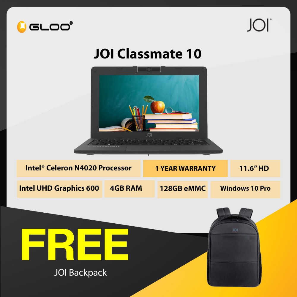 JOI Classmate 10 (Celeron N4020,4GB,128GB eMMC,Intel UHD Graphics 600,11.6”HD,W10 Pro,Grey)
