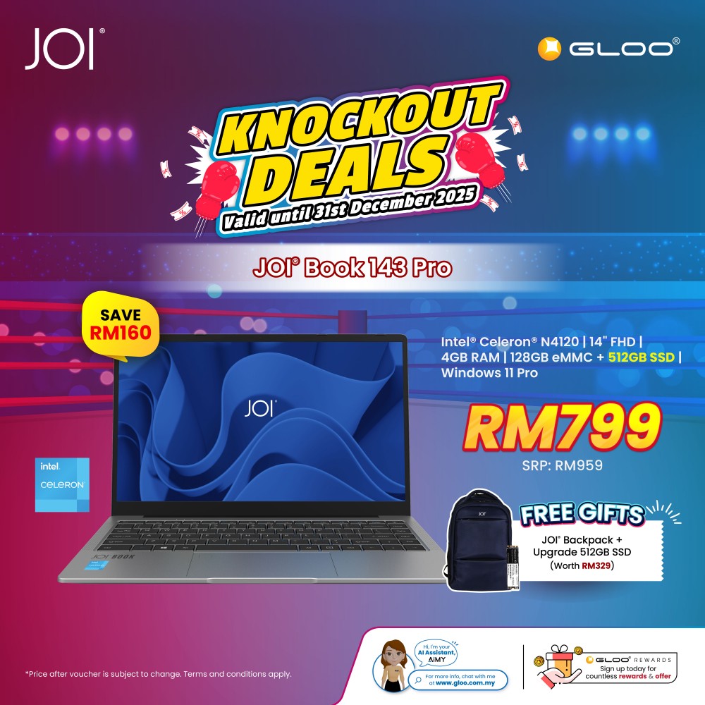 JOI Book 143 Pro (N4120,4GB,128GB eMMC,Integrated,14”,W11Pro) 