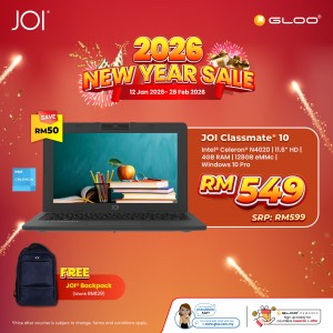 JOI Classmate 10 (Celeron N4020,4GB,128GB eMMC,Intel UHD Graphics 600,11.6”HD,W10 Pro,Grey)