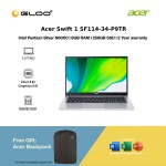 [Pre-order] Acer Swift 1 SF114-34-P9TR Laptop Pure Silver (Pentium N6000,8GB,256GB SSD,Intel UHD Graphics 615,14"FHD,W11H) [FREE] Acer Urban Backpack V2 + Pre-installed with Microsoft Office Home and Student [ETA:3-5 working days]