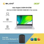 [Pre-order] Acer Aspire 5 A514-54-572K Laptop Pure Silver (i5-1135G7,8GB,512GB SSD,Intel Iris Xe,14"FHD,W11H) [FREE] Acer Urban Backpack V2 + Pre-installed with Microsoft Office Home and Student[ETA:1 week]