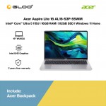 Acer Aspire Lite 16 AL16-53P-55WM Laptop (Intel® Core™ Ultra 5 115U | 16" WUXGA | 16GB RAM | 512GB SSD | Intel UHD Graphics | Windows 11 Home| Microsoft Office Home 2024 + Microsoft 365 Basic)