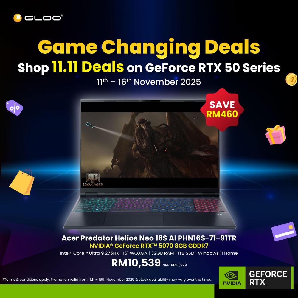 Acer Predator Helios Neo 16S Ai PHN16S-71-91TR Gaming Laptop (NVIDIA® GeForce RTX™ 5070 | CU 9-275HX | 16" WQXGA OLED | 32GB RAM | 1TB SSD | Windows 11 Home)