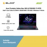 Acer Predator Helios Neo 16S Ai PHN16S-71-91TR Gaming Laptop (NVIDIA® GeForce RTX™ 5070 | CU 9-275HX | 16" WQXGA OLED | 32GB RAM | 1TB SSD | Windows 11 Home)