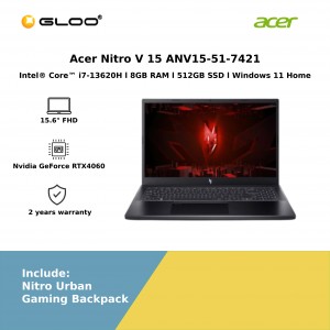 Acer Nitro V 15 ANV15-51-7421 (Intel Core i7-13620H | 15.6” FHD | 8GB RAM | 512GB SSD | Nvidia GeForce RTX4060 | Windows 11 Home)