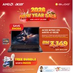 Acer Nitro V15 ANV15-41-R63B Gaming Laptop (AMD Ryzen™ 5 7535HS | 15.6” FHD | 16GB RAM | 512GB SSD | NVIDIA® GeForce RTX™ 3050 | Windows 11 Home | Microsoft Office Home & Student + Microsoft 365)