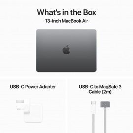 	(Great Eastern) Apple 13-inch MacBook Air, M3 chip with 8-core CPU and 8-core GPU, 16GB, 256GB SSD - Space Grey