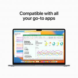 Apple MacBook Air 15-inch M2 chip with 8-core CPU, 10-core GPU, 8GB RAM, 256GB SSD - Space Gray