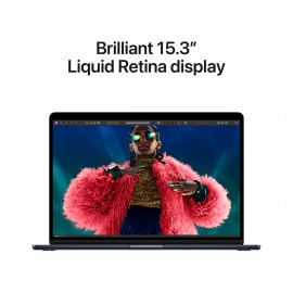 Apple 15-inch MacBook Air M3 chip with 8-core CPU and 10-core GPU, 8GB, 256GB SSD - Midnight