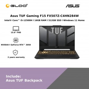 Asus TUF Gaming F15 FX507Z-C4HN284W (Intel Core i5-12500H | 15.6"FHD | 16GB RAM | 512GB SSD | Nvidia GeFoce RTX3050 | Windows 11 Home) 