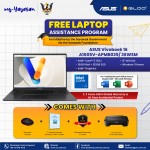 (my-Yayasan) ASUS Vivobook 16 A1605V-APMB035WSM Laptop (Intel® Core™ 5 Processor 120U | 16”WUXGA | 16GB RAM | 512GB SSD | Intel® Graphics | Windows 11 Home | Office Home & Student + Offie 365)