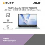 ASUS Vivobook Go 14 E1404F-AEB062WS Laptop (AMD Ryzen 5 40 | 14"FHD | 16GB RAM | 256GB SSD | AMD Radeon Graphics | Windows 11 Home | H&S+M365,14"FHD,W11H,Green Gray,2Y)