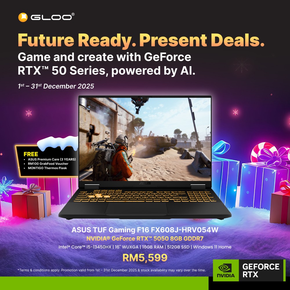 ASUS TUF Gaming F16 FX608J-HRV054W Gaming Laptop (NVIDIA® GeForce RTX™ 5050 | C i5-13450HX | 16" FHD+ | 16GB RAM | 512GB SSD | Windows 11 Home)