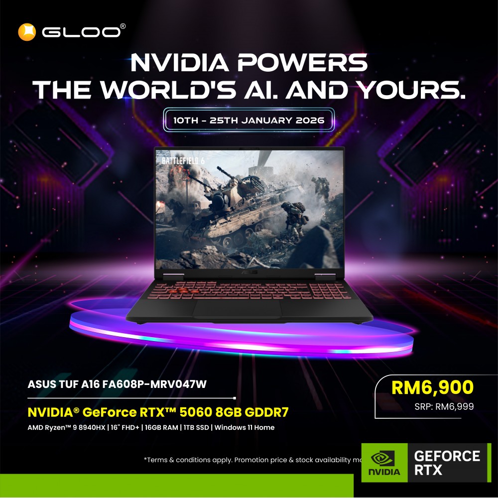 ASUS TUF Gaming A16 FA608P-MRV047W Gaming Laptop (NVIDIA® GeForce RTX™ 5060 | AMD Ryzen™ 9 8940HX | 16” 2.5K WUXGA | 16GB RAM | 1TB SSD | Windows 11 Home)