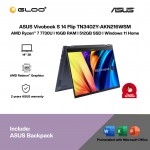 ASUS Vivobook S 14 Flip TN3402Y-AKN216WSM Laptop (AMD Ryzen™ 7 7730U | 14” 2.8K Touch | 16GB RAM | 512GB SSD | AMD Radeon™ Graphics | Windows 11 Home | Microsoft Office Home & Student + Microsoft 365)