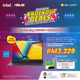 ASUS Gaming K3605V-CRP2008WS Gaming Laptop (Intel® Core™ i5-13420H | 16" WUXGA | 16GB RAM | 512GB SSD | NVIDIA® GeForce RTX™ 3050 4GB | Windows 11 Home |Microsoft Office Home 2024 + Microsoft 365)