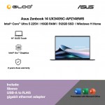 ASUS Zenbook 14 UX3405C-APZ148WS Laptop (Intel® Core™ Ultra 5 225H  | 14” OLED Touch | 16GB RAM | 512GB SSD | Intel® Arc™ Graphics | Windows 11 Home | Microsoft Office Home & Student 2024 + Microsoft 365 Basic