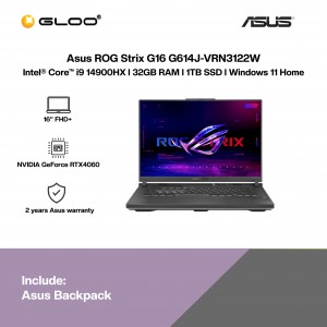 [Pre-order] Asus ROG Strix G16 G614J-VRN3122W Laptop (i9-14900HX,32GB,1TB SSD,RTX4060 8GB,16” FHD+,W11H,Green,2Y) [ETA: 3-5 working days]