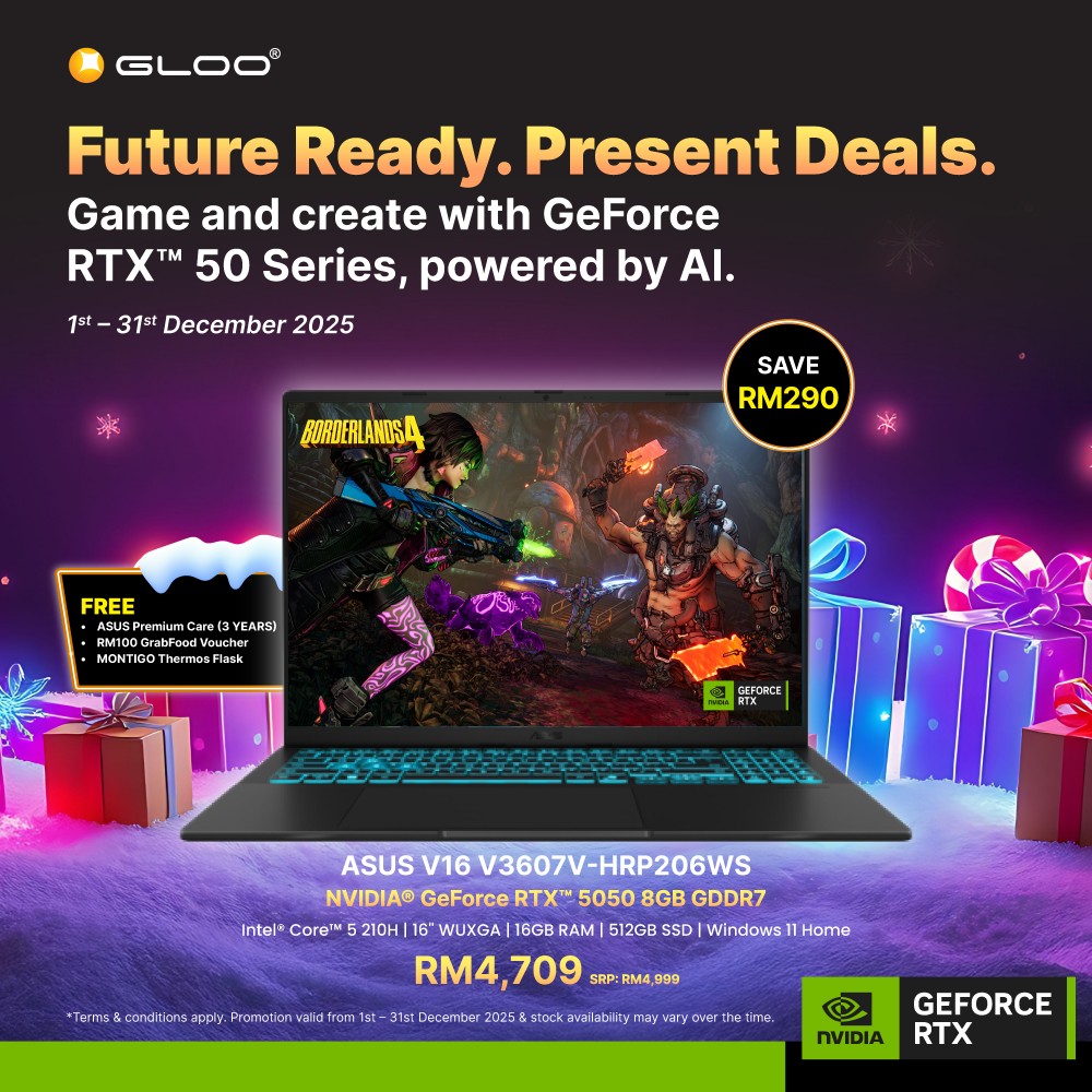 ASUS Gaming V16 V3607V-HRP206WS Gaming Laptop (NVIDIA® GeForce RTX™ 5050 | Intel® Core™ 5 210H | 16" WUXGA | 16GB RAM | 512GB SSD | Windows 11 Home |Microsoft Office Home 2024 + Microsoft 365)