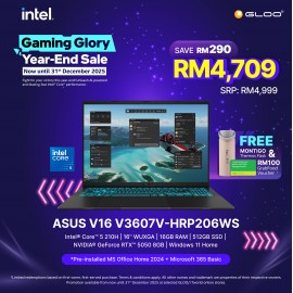 ASUS Gaming V16 V3607V-HRP206WS Gaming Laptop (NVIDIA® GeForce RTX™ 5050 | Intel® Core™ 5 210H | 16" WUXGA | 16GB RAM | 512GB SSD | Windows 11 Home |Microsoft Office Home 2024 + Microsoft 365)