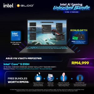 ASUS Gaming V16 V3607V-MRP207WS Gaming Laptop (NVIDIA® GeForce RTX™ 5060 | Intel® Core™ 5 210H | 16” WUXGA | 16GB RAM | 512GB SSD | Windows 11 Home | Microsoft Office Home 2024 + Microsoft 365)