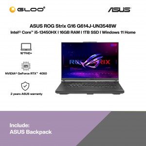 ASUS ROG Strix G16 G614J-UN3548W Gaming Laptop (NVIDIA® GeForce RTX™  4050 | C i5-13450HX | 16" FHD+ | 16GB RAM | 1TB SSD | Windows Home)